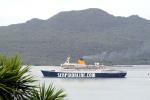 ID 1638 SAGA ROSE (1965/24528grt/IMO 6416043, ex-GRIPSHOLM, SAGAFJORD) passes outbound from Auckland, New Zealand beneath the iconic treble-cone of the volcanic Rangitoto Island at the entrance to the...